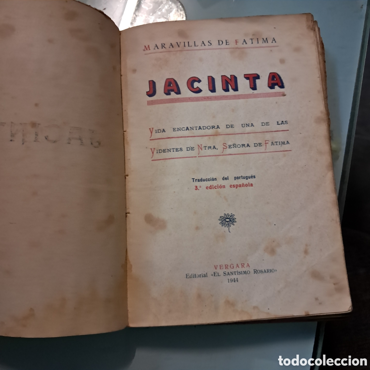Libros: Maravillas de F&aacute;tima, Jacinta,Vergara 1944 - Foto 3