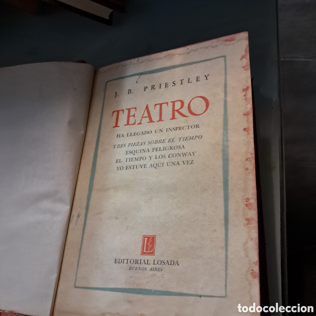 Libros: J.B.Priestley, Teatro Editorial Losada, 1955 - Foto 2