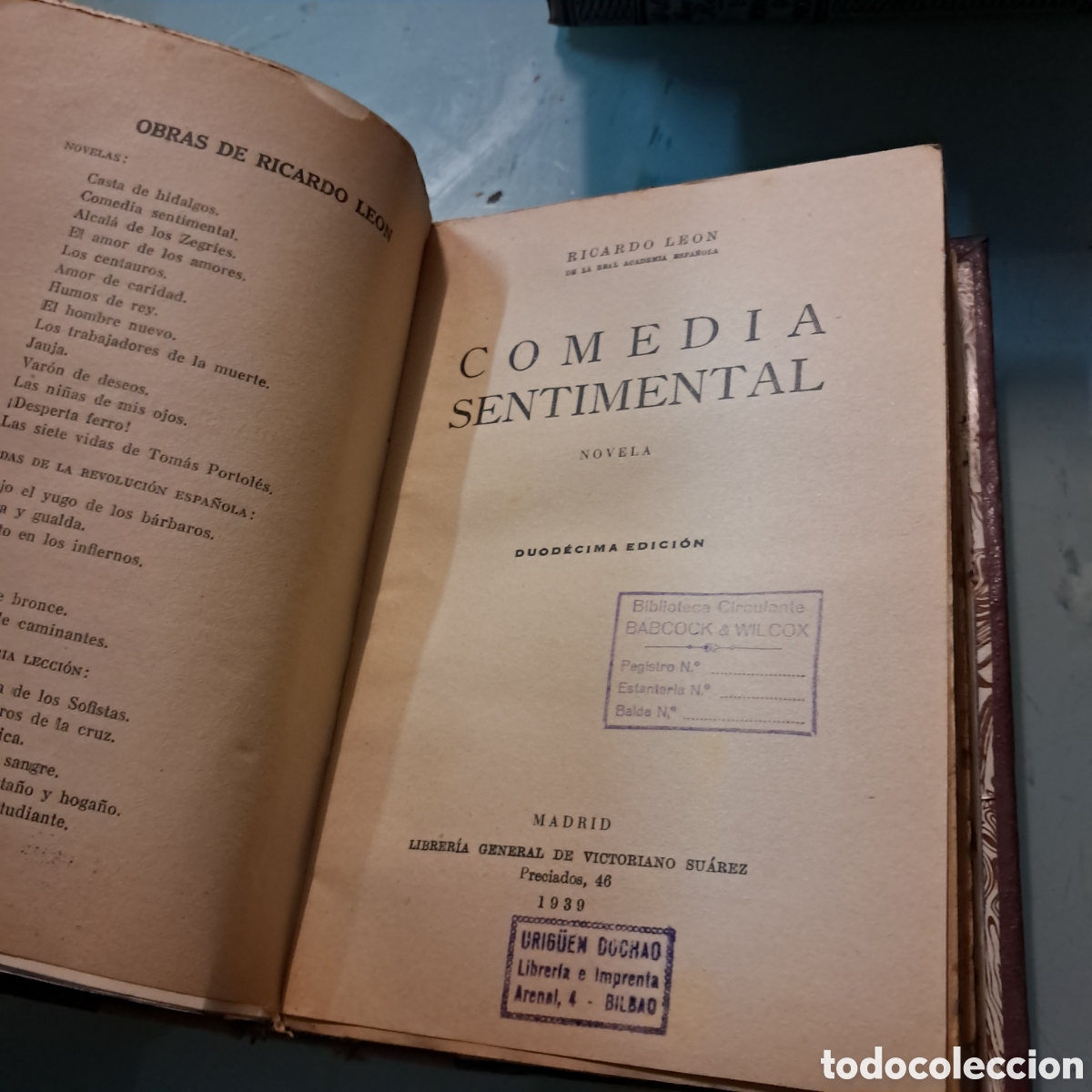 Libros: Ricardo Le&oacute;n, Comedia sentimental, 1939 - Foto 2
