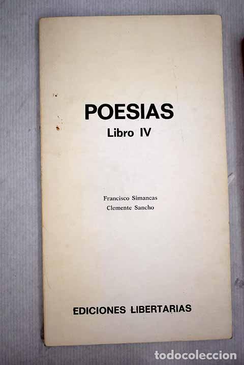 Libros: Poes&iacute;as: libro IV: Simancas, Francisco.- Simancas, Francisco - Foto 1