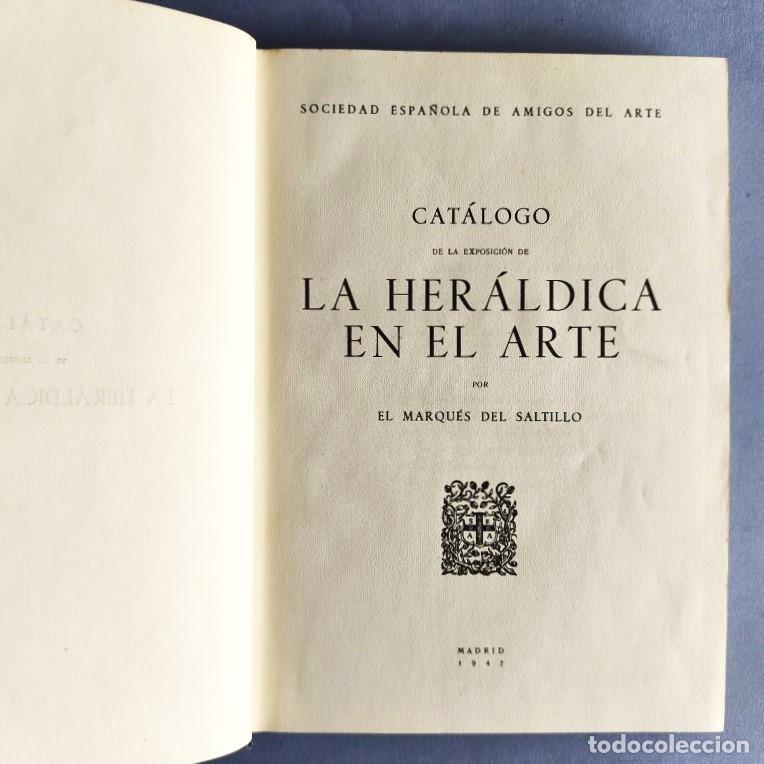 Libros: Cat&aacute;logo de la exposici&oacute;n de la her&aacute;ldica en el arte. - SALTILLO (Marqu&eacute;s del). - Foto 1