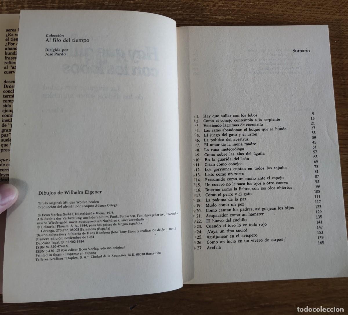 Libros: Libro - Hay que aullar con los lobos (1984) Vitus B. Dr&ouml;scher - Foto 2