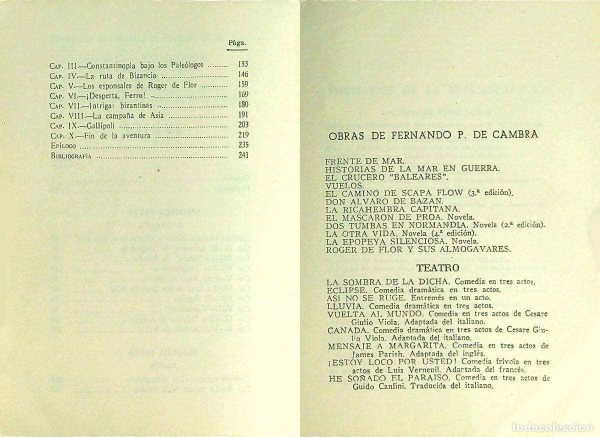Libros: ROGER DE FLOR - FERNANDO P. DE CAMBRA - 1950 - Foto 3