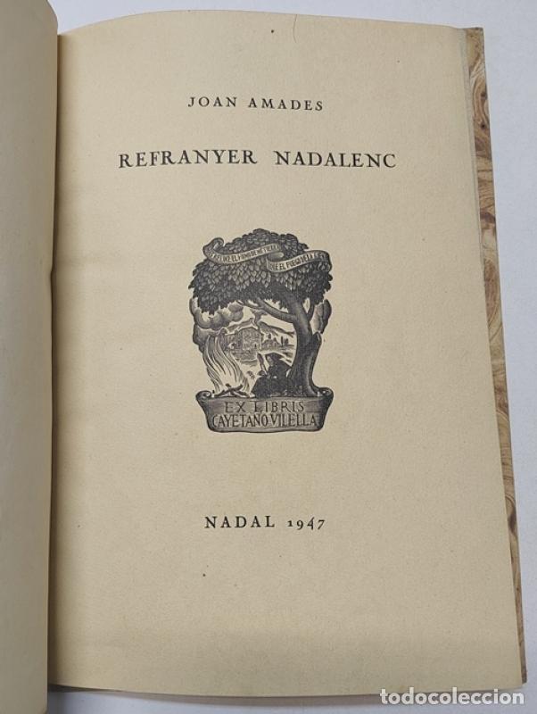 Libros: Refranyer nadalenc - Amades, Joan - Foto 1