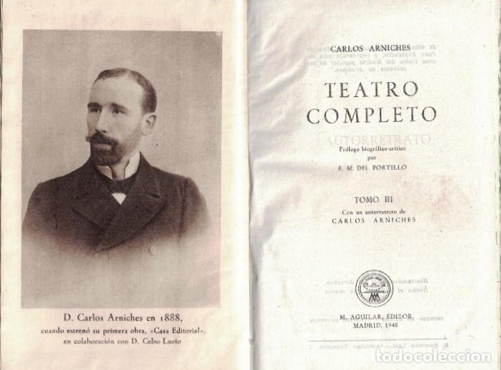 Libros: TEATRO COMPLETO. 4 Tomos. - Arniches. Carlos, - Foto 3