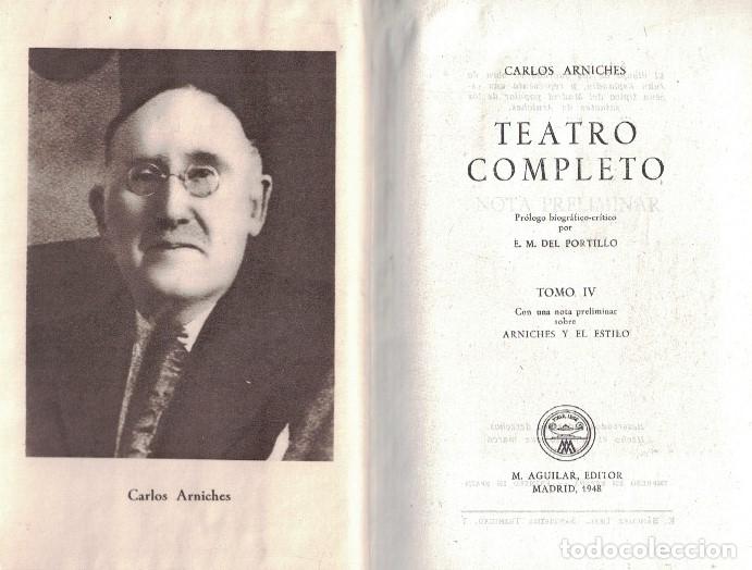 Libros: TEATRO COMPLETO. 4 Tomos. - Arniches. Carlos, - Foto 4