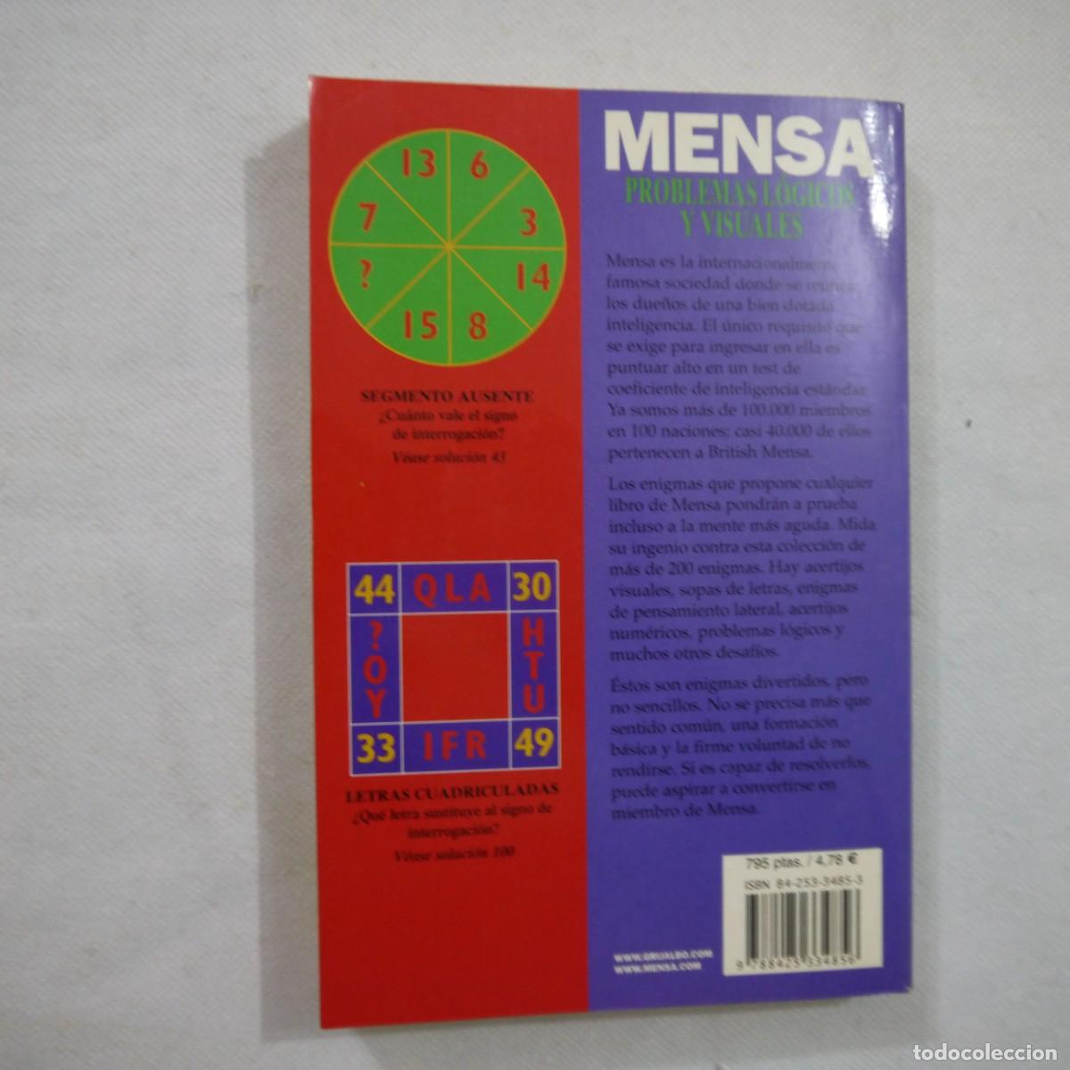 Libros: MENSA 3 LIBROS: INCREMENTE SU COEFICIENTE INTECTURAL/PROBLEMAS LOGICOS Y VISUALES/AGILIDAD MENTAL - Foto 19