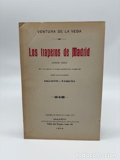 Libros: VENTURA DE LA VEGA - Los traperos de Madrid. - Foto 1