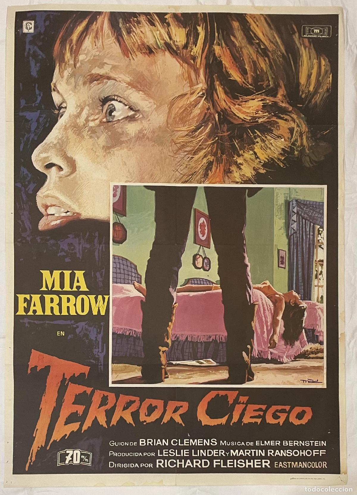 Libros: Terror Ciego. Cartel original de la pel&iacute;cula. - Foto 1