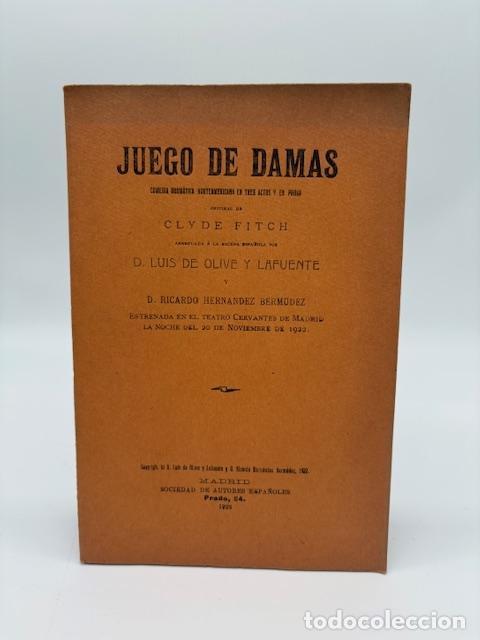 Libros: FITCH, Clyde. - Juego de damas. - Foto 1