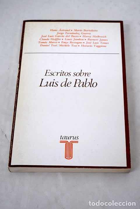 Libros: Escritos sobre Luis de Pablo - Foto 1