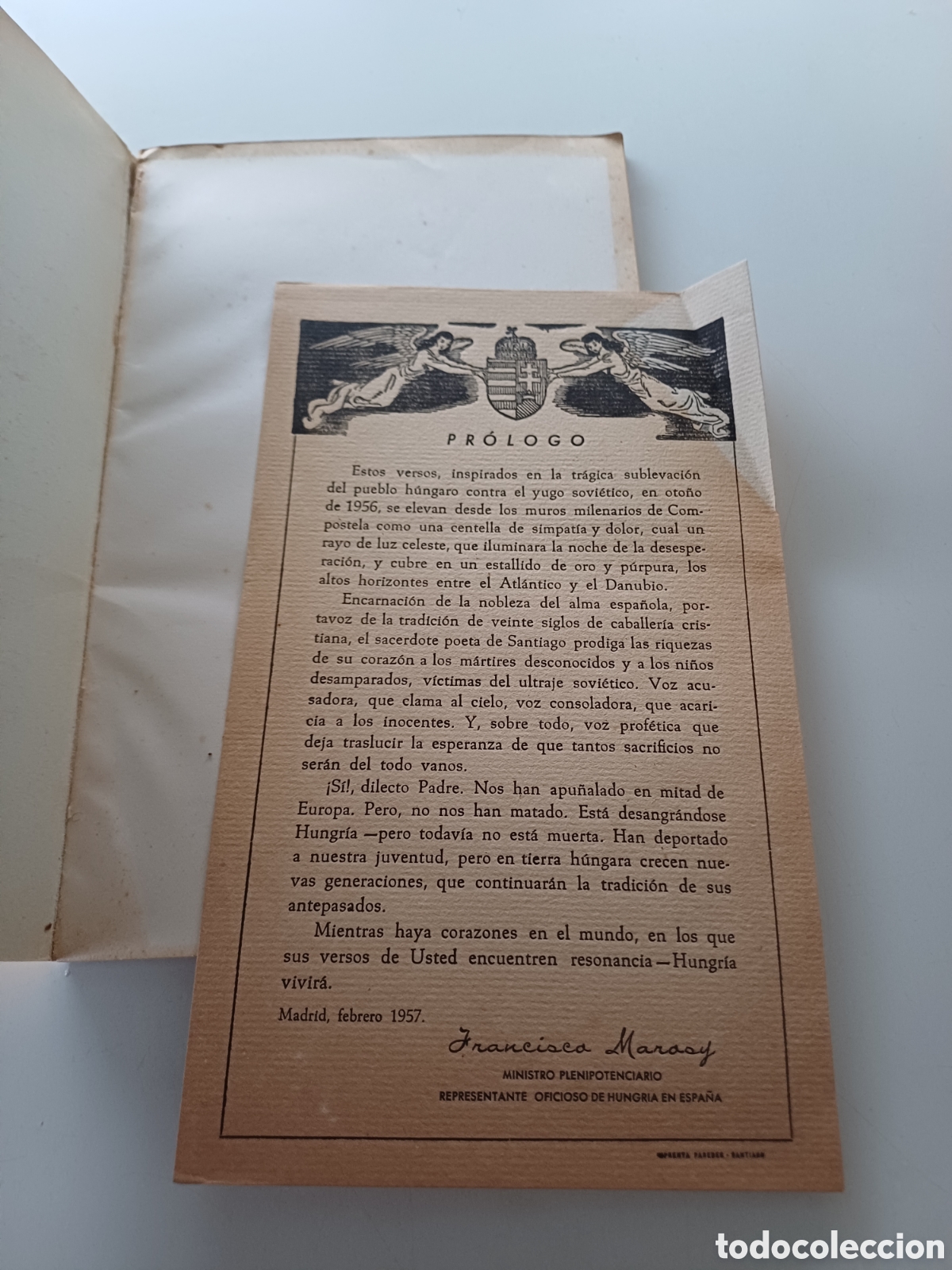 Libros: Sangre de Hungr&iacute;a Ram&oacute;n Cu&eacute; Romano 1957 - Foto 2