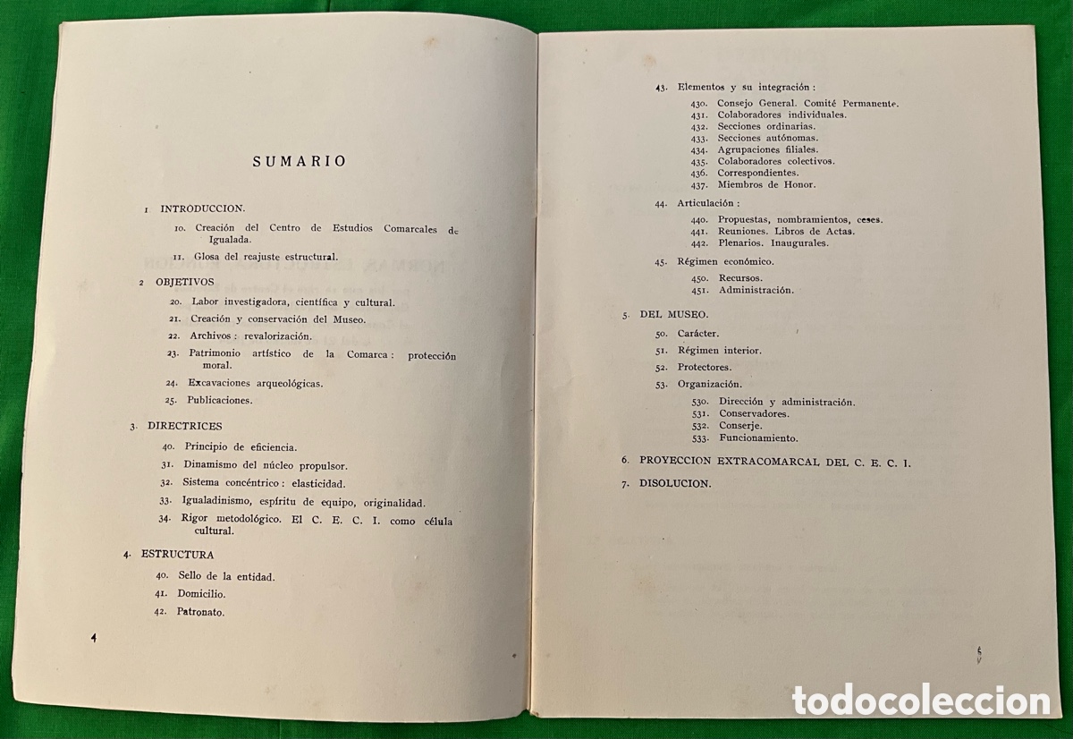 Libros: NORMAS, ESTRUCTURA, FUNCI&Oacute;N. Igualada 1954. Centro de estudios comarcales de Igualada. (CECI) - Foto 3