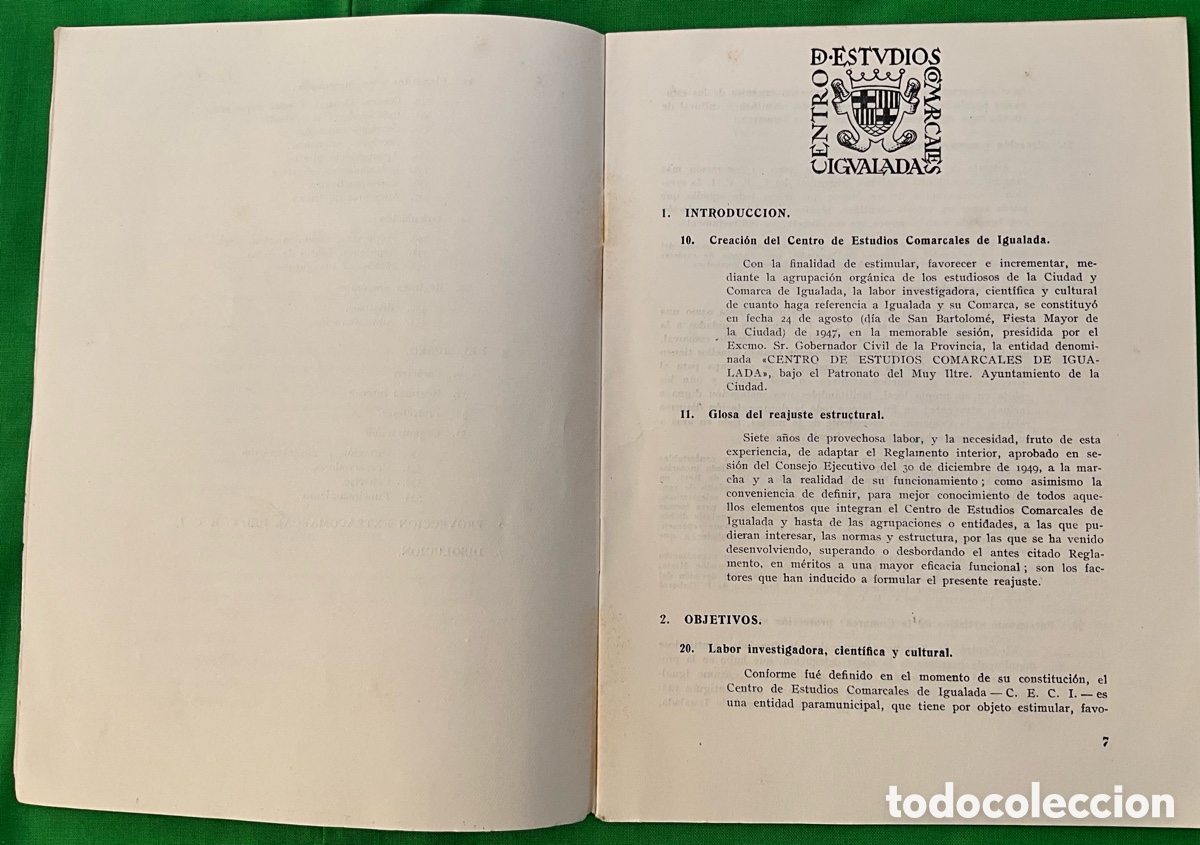 Libros: NORMAS, ESTRUCTURA, FUNCI&Oacute;N. Igualada 1954. Centro de estudios comarcales de Igualada. (CECI) - Foto 4
