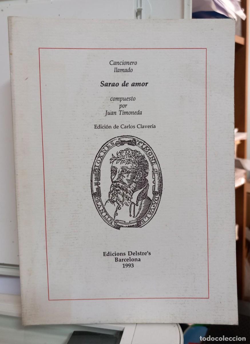 Libros: Sarao de amor. - TIMONEDA, Juan: - Foto 1