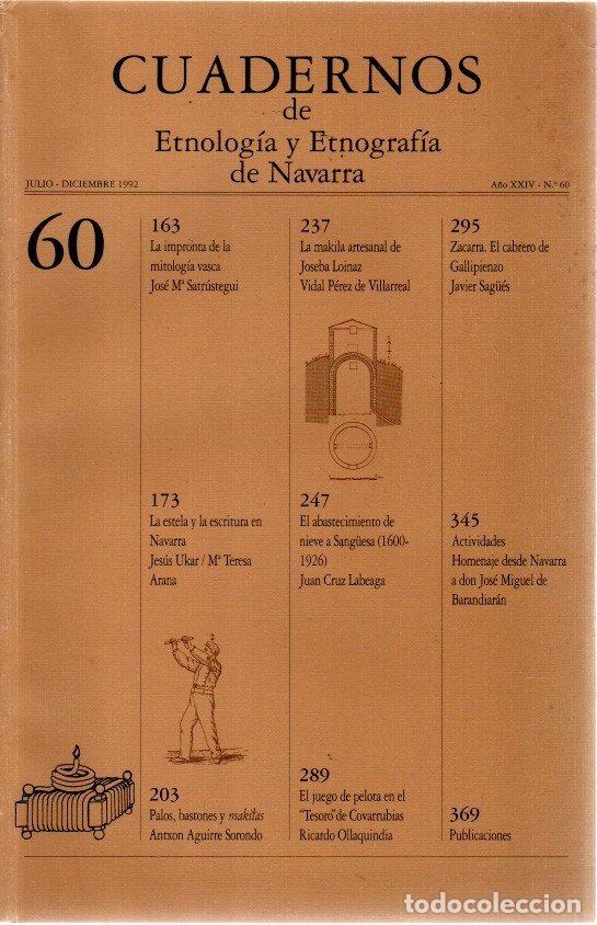 Libri di seconda mano: Cuadernos de etnolog&iacute;a y etnograf&iacute;a de Navarra. Julio-Diciembre 1992. A&ntilde;o XXIV - N&ordm; 60 - NO CONSTA A