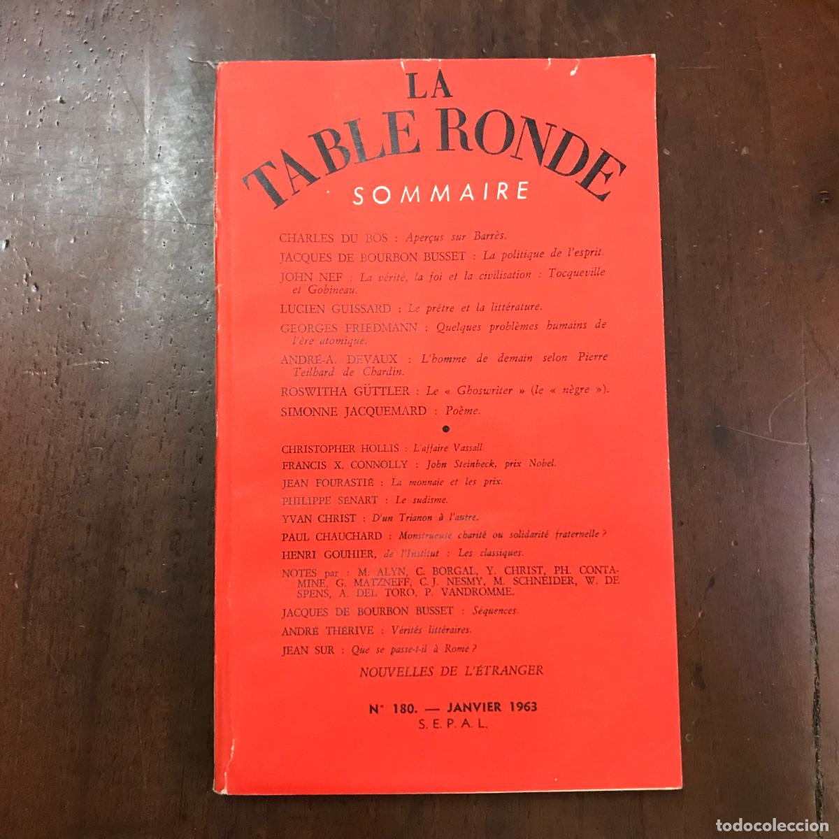 Libros: La table ronde janvier 1963. Franc&eacute;s - VV.AA. - Foto 1