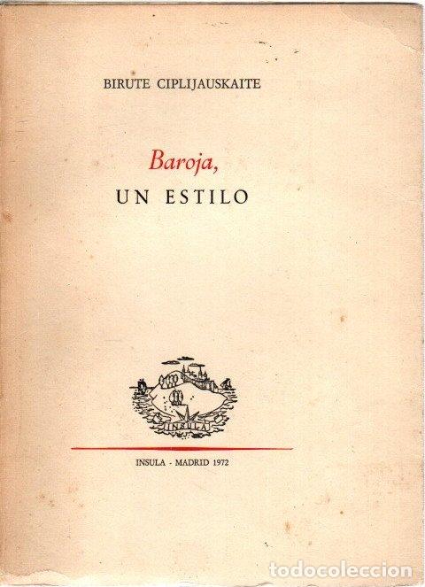 Libros: Baroja, un estilo - Ciplijaukaite, Birute - Foto 1