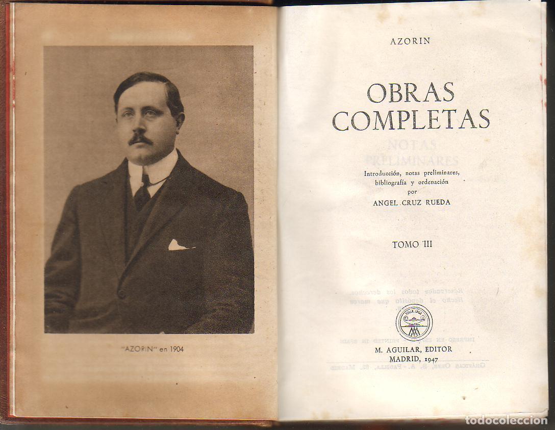 Libros: AZORIN.- - Obras completas. Tomo III - Foto 1