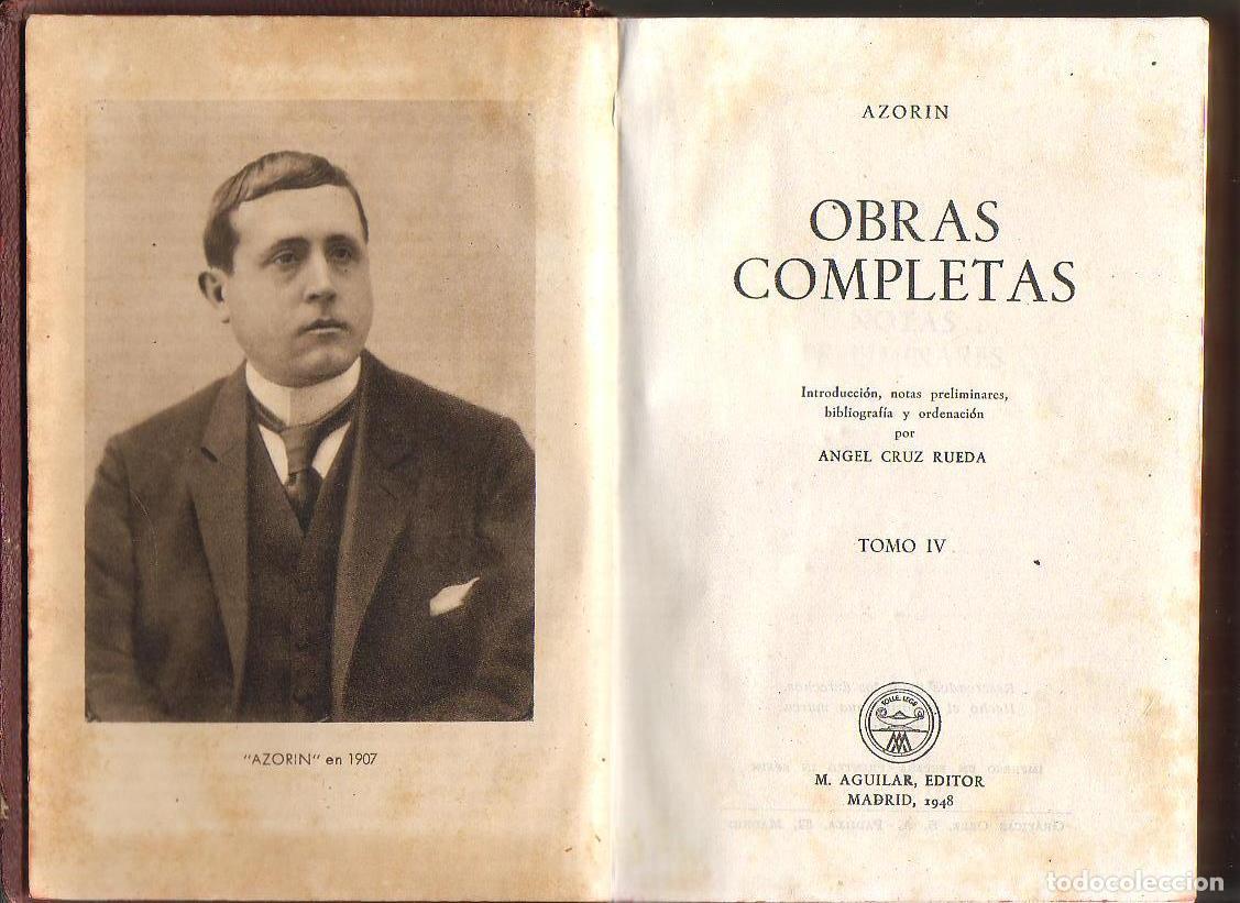 Libros: AZORIN.- - Obras completas. Tomo IV - Foto 1