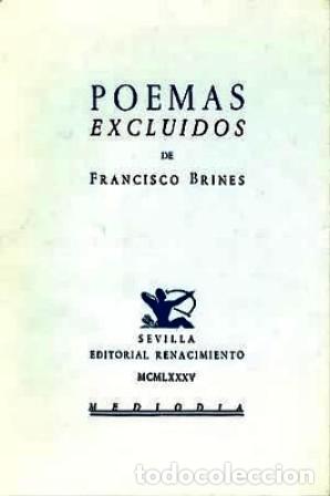 Libros: BRINES, Francisco.- - Poemas excluidos. - Foto 1