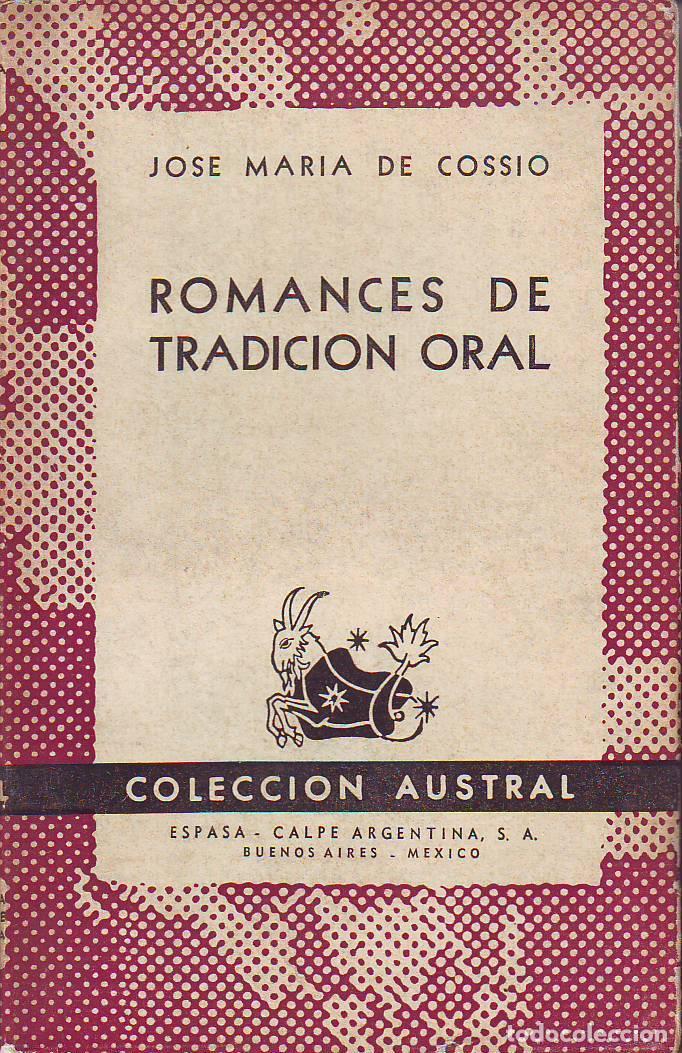 Libros: COSSIO, Jos&eacute; Mar&iacute;a de.- - Romances de tradici&oacute;n oral. - Foto 1