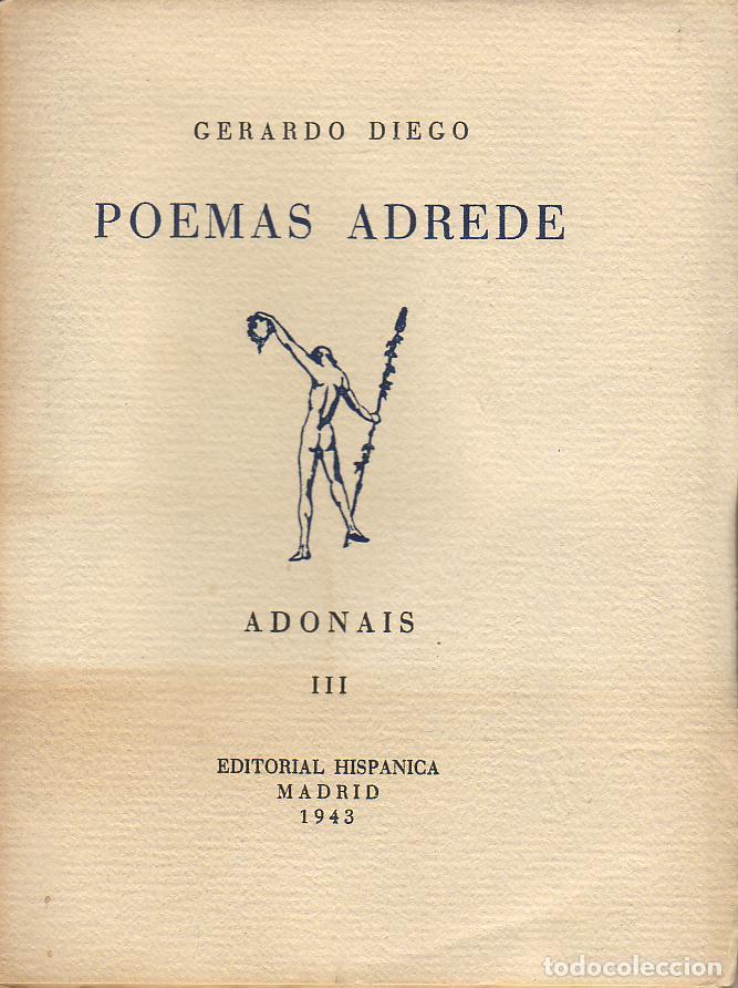 Libros: DIEGO, Gerardo.- - Poemas adrede. - Foto 1