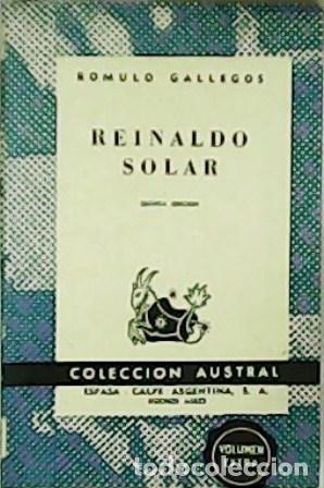 Libros: GALLEGOS, R&oacute;mulo.- - Reinaldo Solar. Novela. - Foto 1