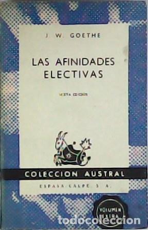 Libros: GOETHE.- - Las afinidades electivas. - Foto 1