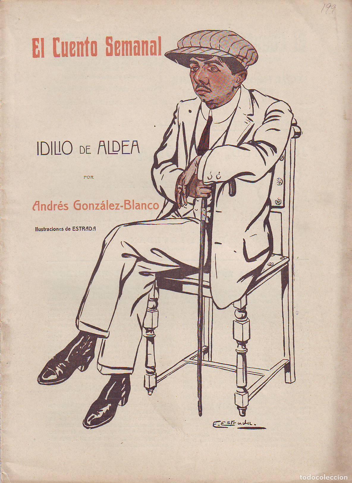 Libros: GONZALEZ BLANCO, Andr&eacute;s.- - Idilio de aldea. Ilustr. de Estrada. - Foto 1