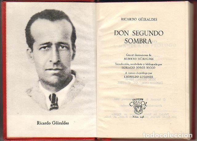 Libros: G&Uuml;IRALDES, Ricardo.- - Don Segundo Sombra. Novela. - Foto 1