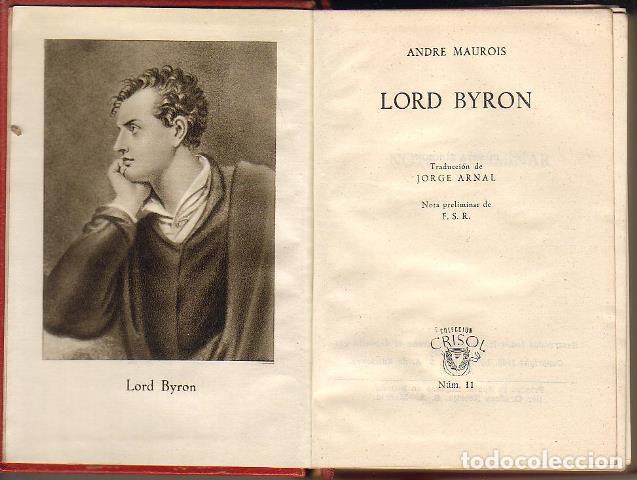 Libros: MAUROIS, Andre.- - Lord Byron. - Foto 1
