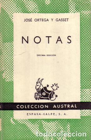 Libros: ORTEGA Y GASSET, Jos&eacute;.- - Notas. - Foto 1