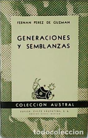 Libros: PEREZ DE GUZMAN, Fern&aacute;n.- - Generaciones y semblanzas. - Foto 1