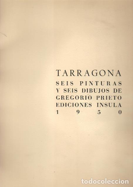 Libros: PRIETO, Gregorio.- - Tarragona. Seis pinturas y seis dibujos de... - Foto 1