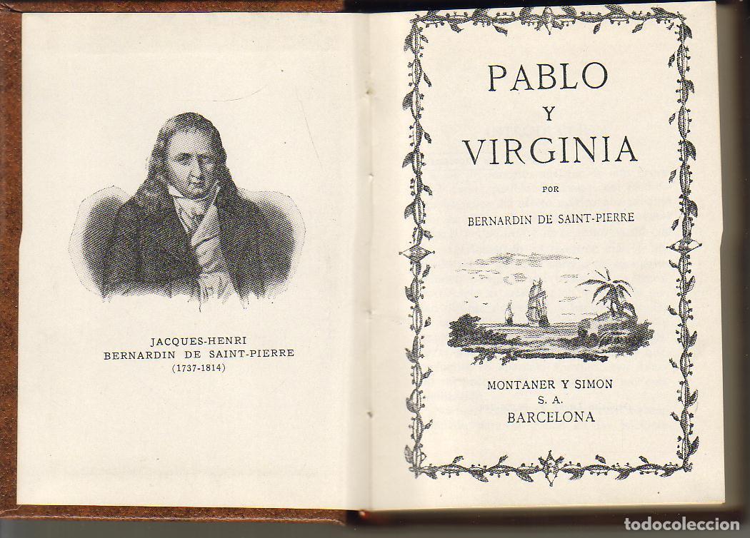 Libros: SAINT PIERRE, Bernard de.- - Pablo y Virginia. Novela. - Foto 1