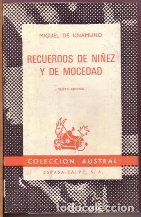 Libros: UNAMUNO, Miguel de.- - Recuerdos de ni&ntilde;ez y de mocedad. - Foto 1