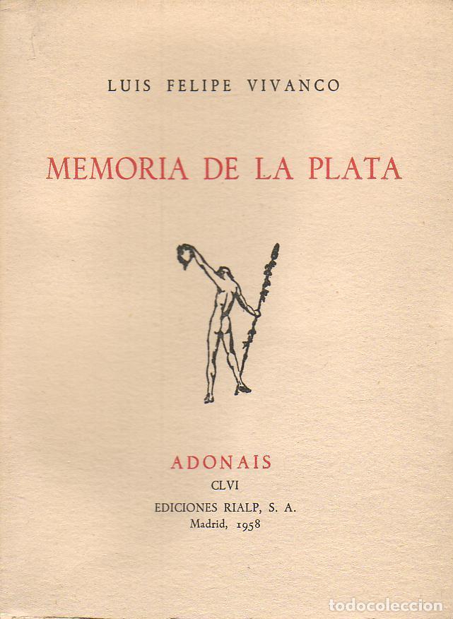 Libros: VIVANCO, Luis Felipe.- - Memoria de la plata. - Foto 1