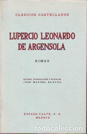 Libros: ARGENSOLA, Lupercio Leonardo de.- - Rimas. - Foto 1