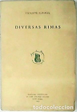 Libros: ESPINEL, Vicente.- - Diversas rimas. - Foto 1