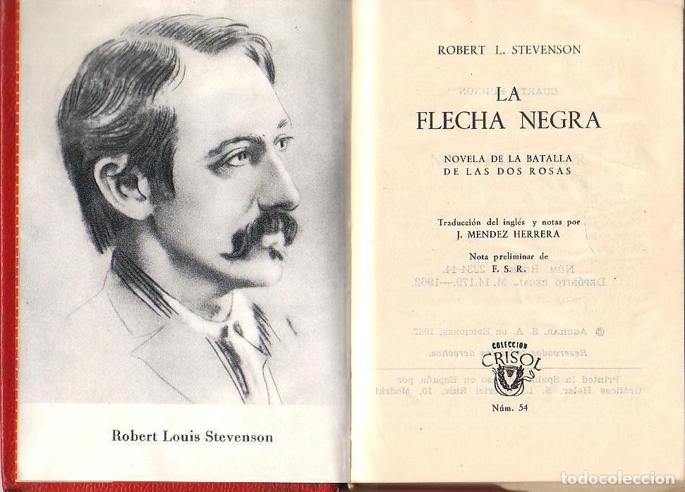 Libros: STEVENSON, Robert L.- - La flecha negra. Novela de la batalla de las dos rosas. - Foto 1