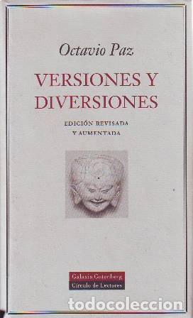 Libros: PAZ, Octavio.- - Versiones y diversiones - Foto 1