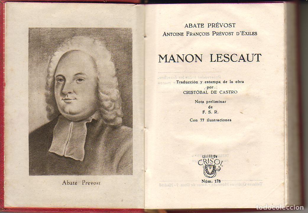 Libros: PREVOST.- - Manon Lescaut. Con 77 ilustraciones. - Foto 1