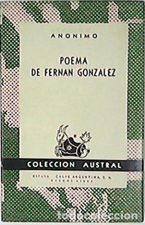 Libros: AN&Oacute;NIMO.- - Poema de Fern&aacute;n Gonz&aacute;lez. - Foto 1