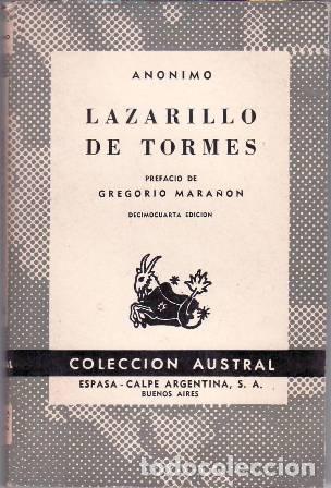 Libros: AN&Oacute;NIMO.- - Lazarillo de Tormes. Prefacio de Gregorio Mara&ntilde;&oacute;n - Foto 1