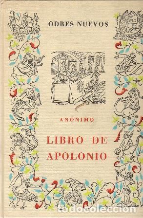 Libros: AN&Oacute;NIMO.- - Libro de Apolonio. Texto &iacute;ntegro en versi&oacute;n de Pablo Caba&ntilde;as. - Foto 1