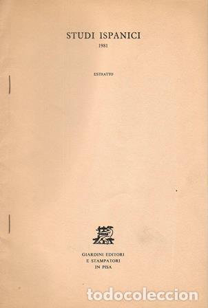 Libros: ARIETI, Olivia.- - Studi ispanici. &Iacute;ndice de los Complementarios de Antonio Machado. (Con nota final - Foto 1
