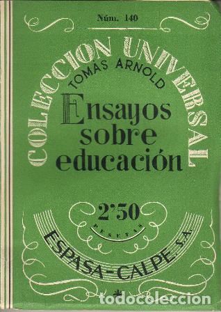 Libros: ARNOLD, Tom&aacute;s.- - Ensayos sobre educaci&oacute;n. - Foto 1