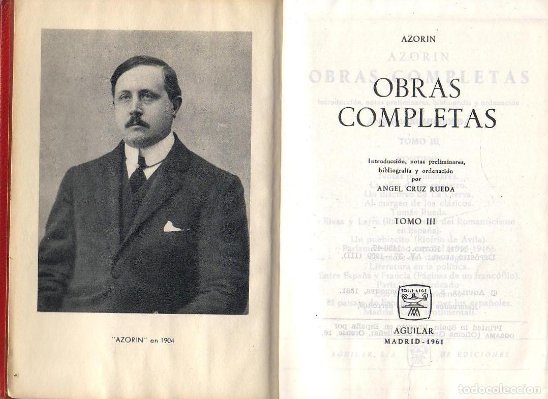 Libros: AZORIN.- - Obras completas. Tomo III - Foto 1