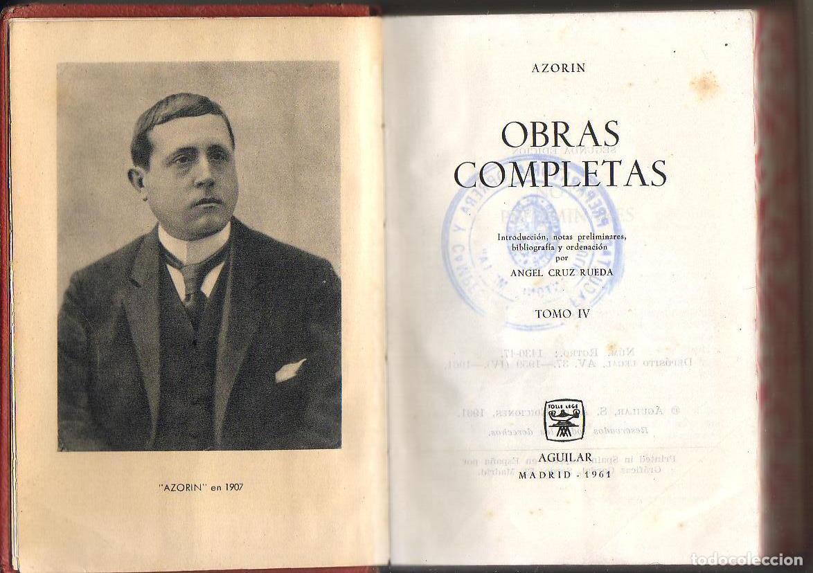 Libros: AZORIN.- - Obras completas. Tomo IV - Foto 1